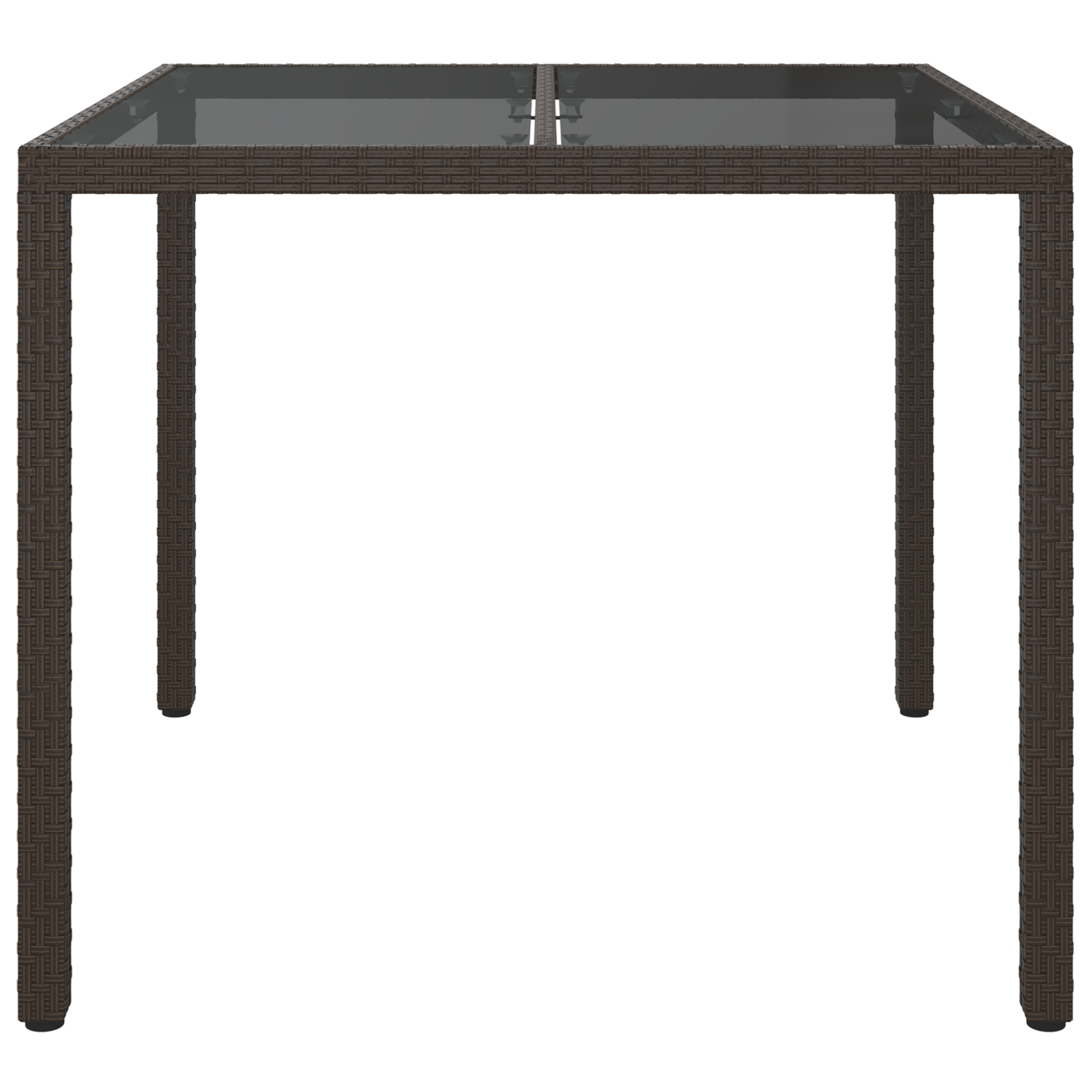 vidaXL Tuin eettafel Bruin 90x90x75 cm Poly Rattan