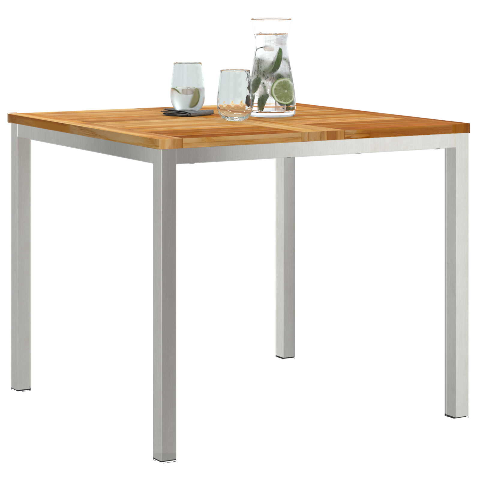 vidaXL Buitentafel 90x90x74,5 cm van Massief Teakhout