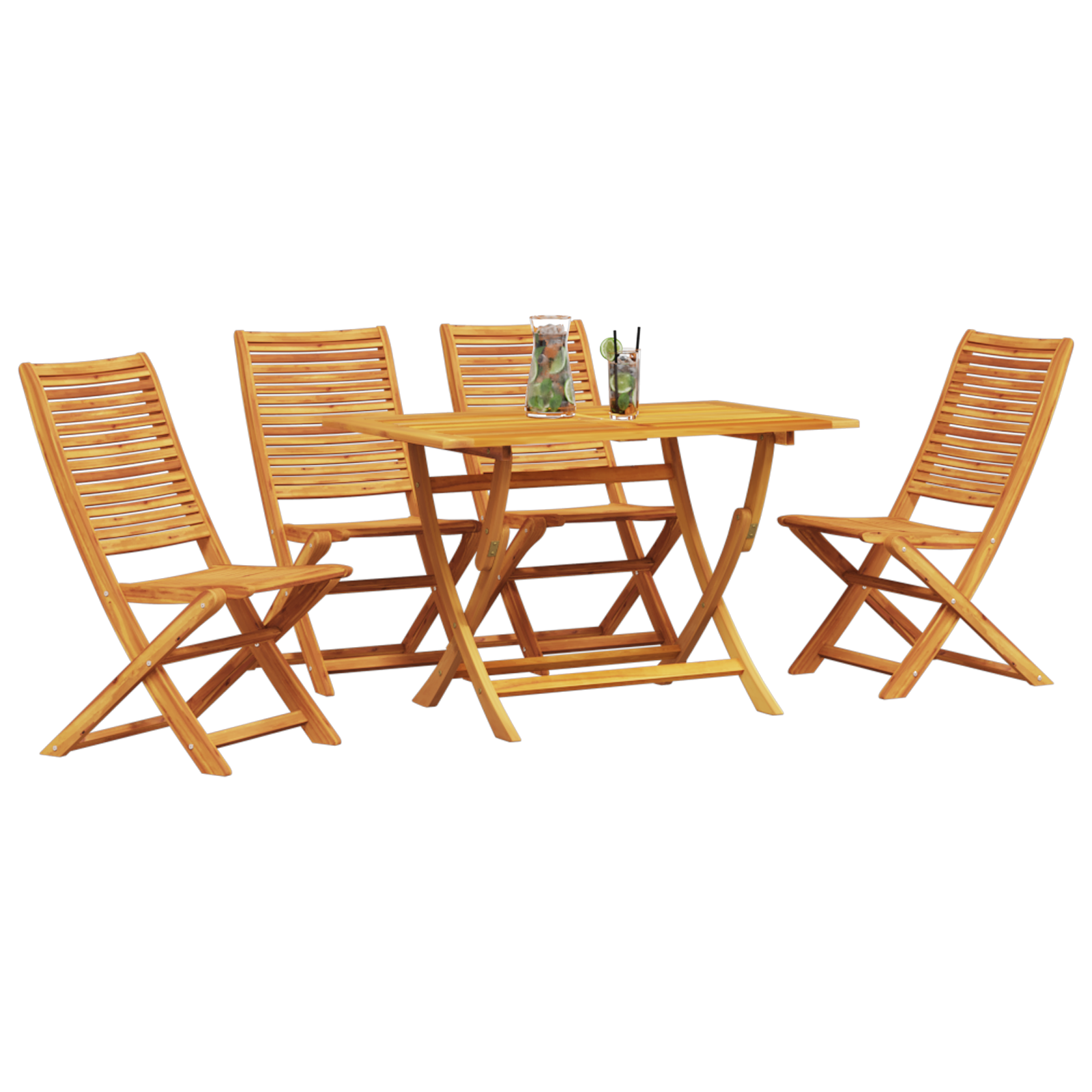 vidaXL 5-delige Tuin Eetset Massief Hout Acacia