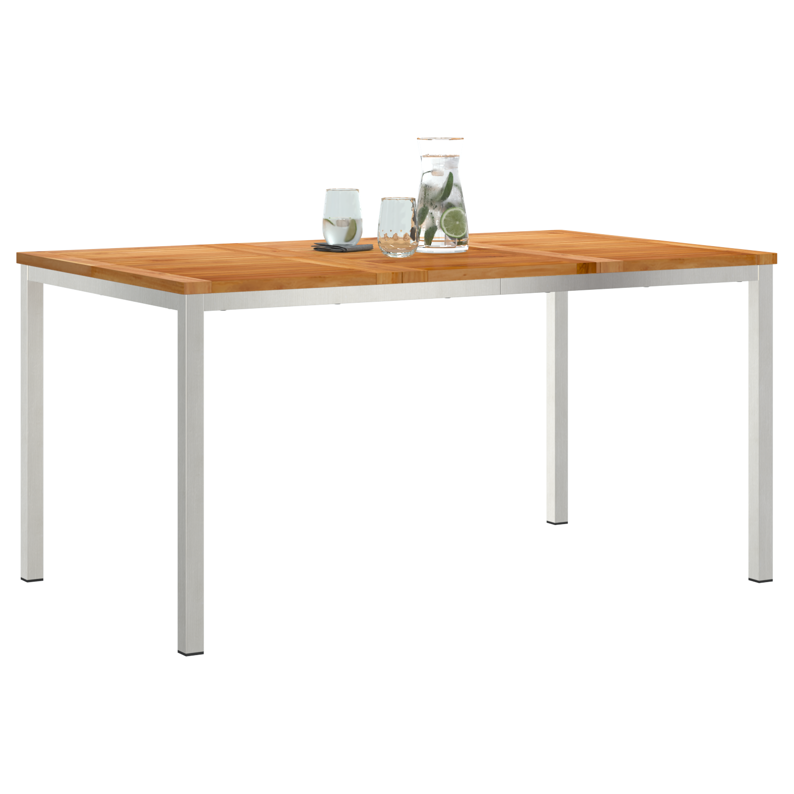 vidaXL Buiten Eettafel 150x90x75 cm Massief Teakhout