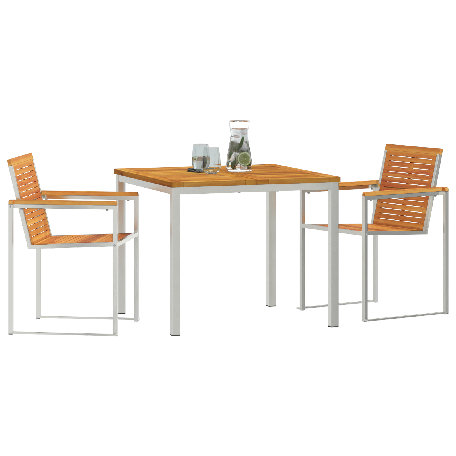 vidaXL 3 delige Tuinset massief acaciahout