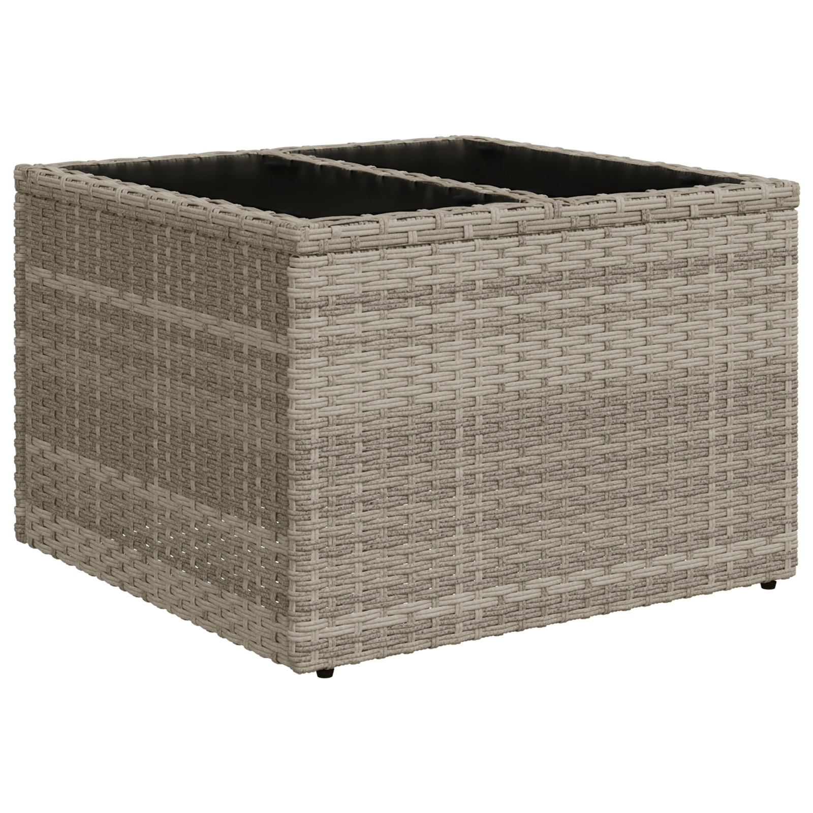 vidaXL 10-delige tuinsofa set met kussens grijs poly rattan
