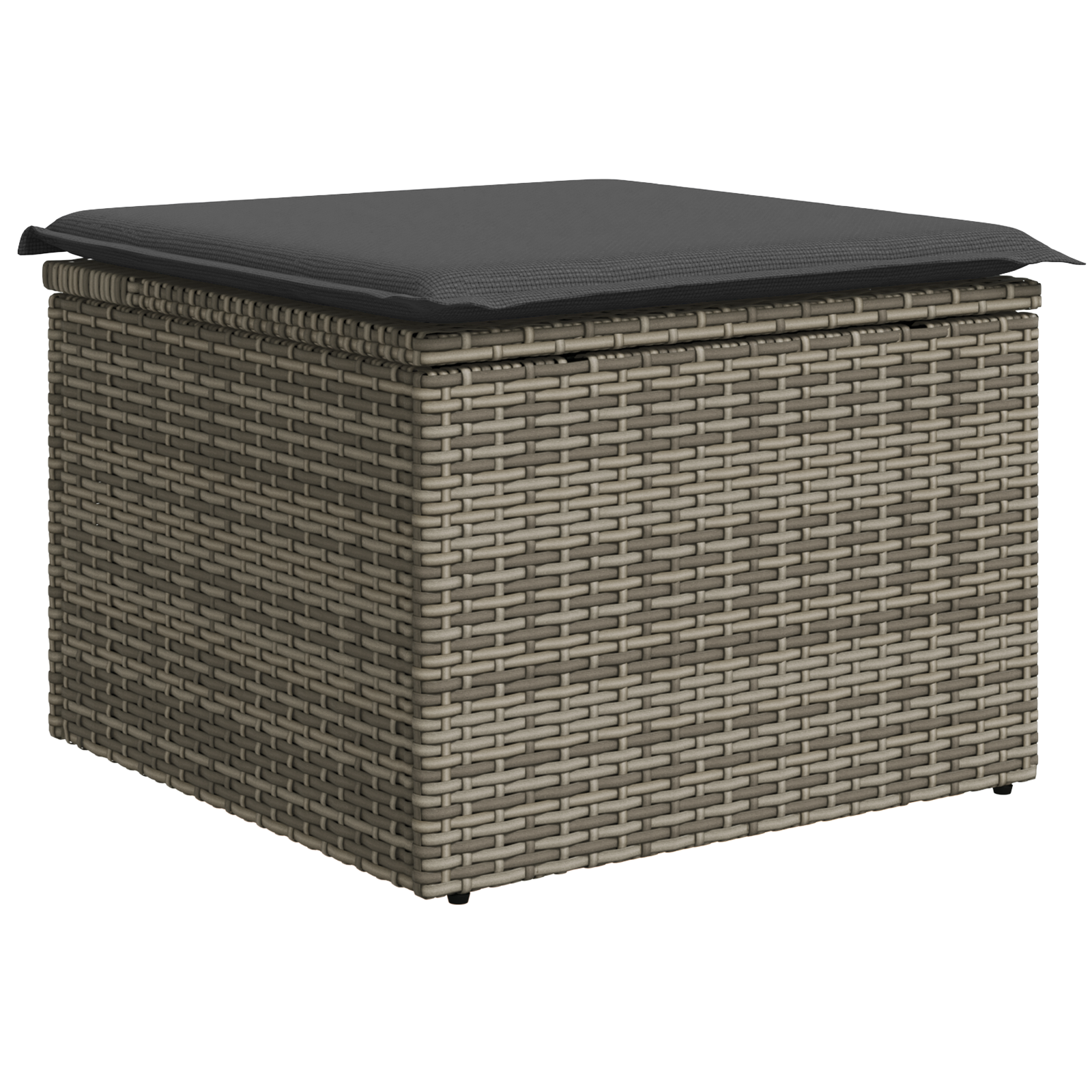 vidaXL 6-delige Tuinbankenset met kussens poly rattan grijs