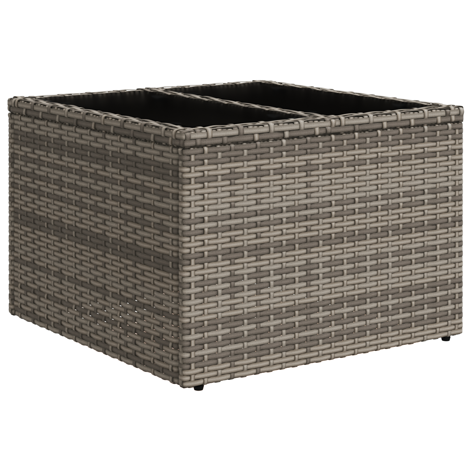 vidaXL 7-delige Tuinbankenset met kussens poly rattan grijs