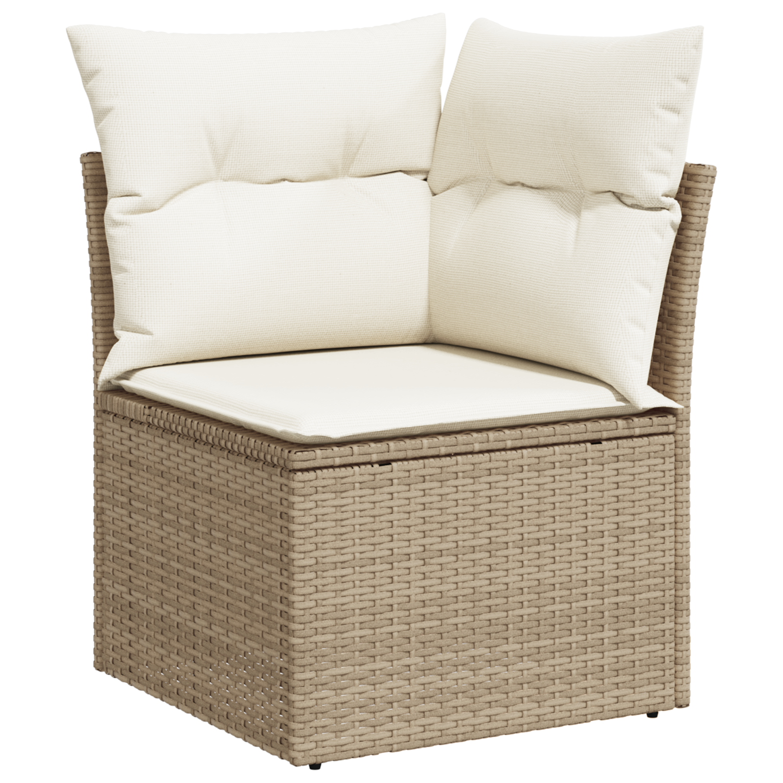 vidaXL 13-delige Tuin Sofa Set met Kussens Beige Poly Rattan Acacia