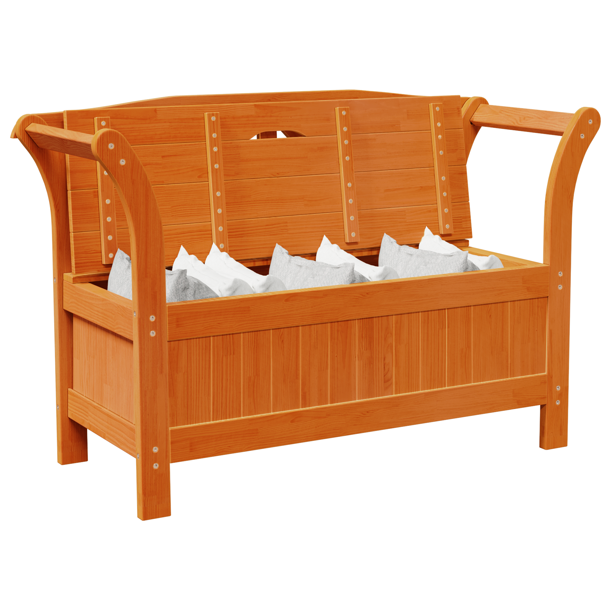 vidaXL Tuinopbergbank Acacia 119x76x44 cm Massief Hout