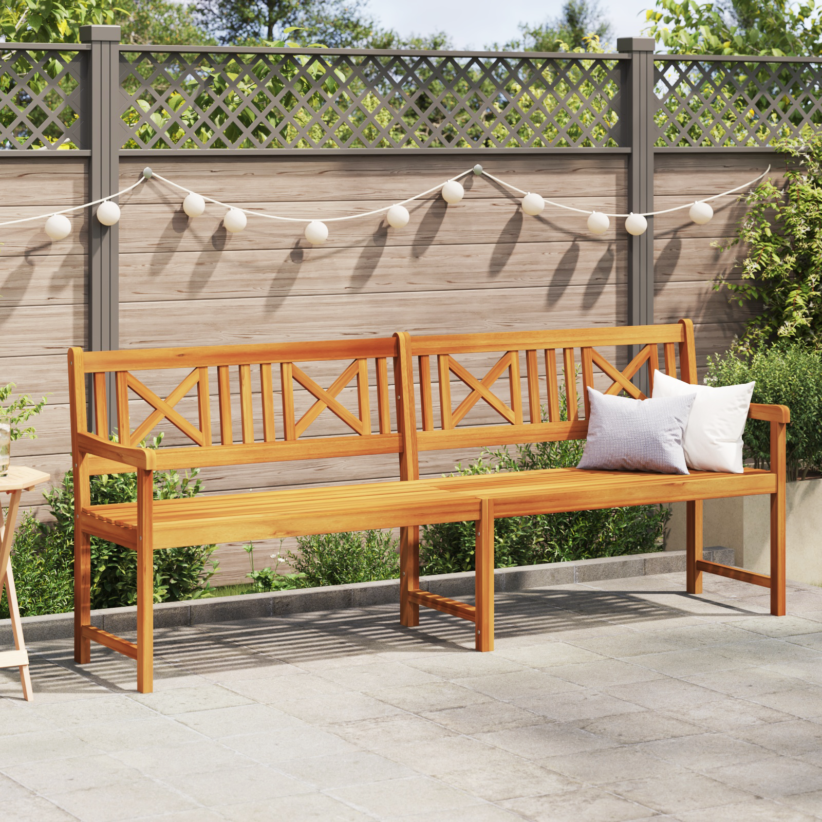 vidaXL Tuinbank 220x56x90 cm Massief Hout Acacia