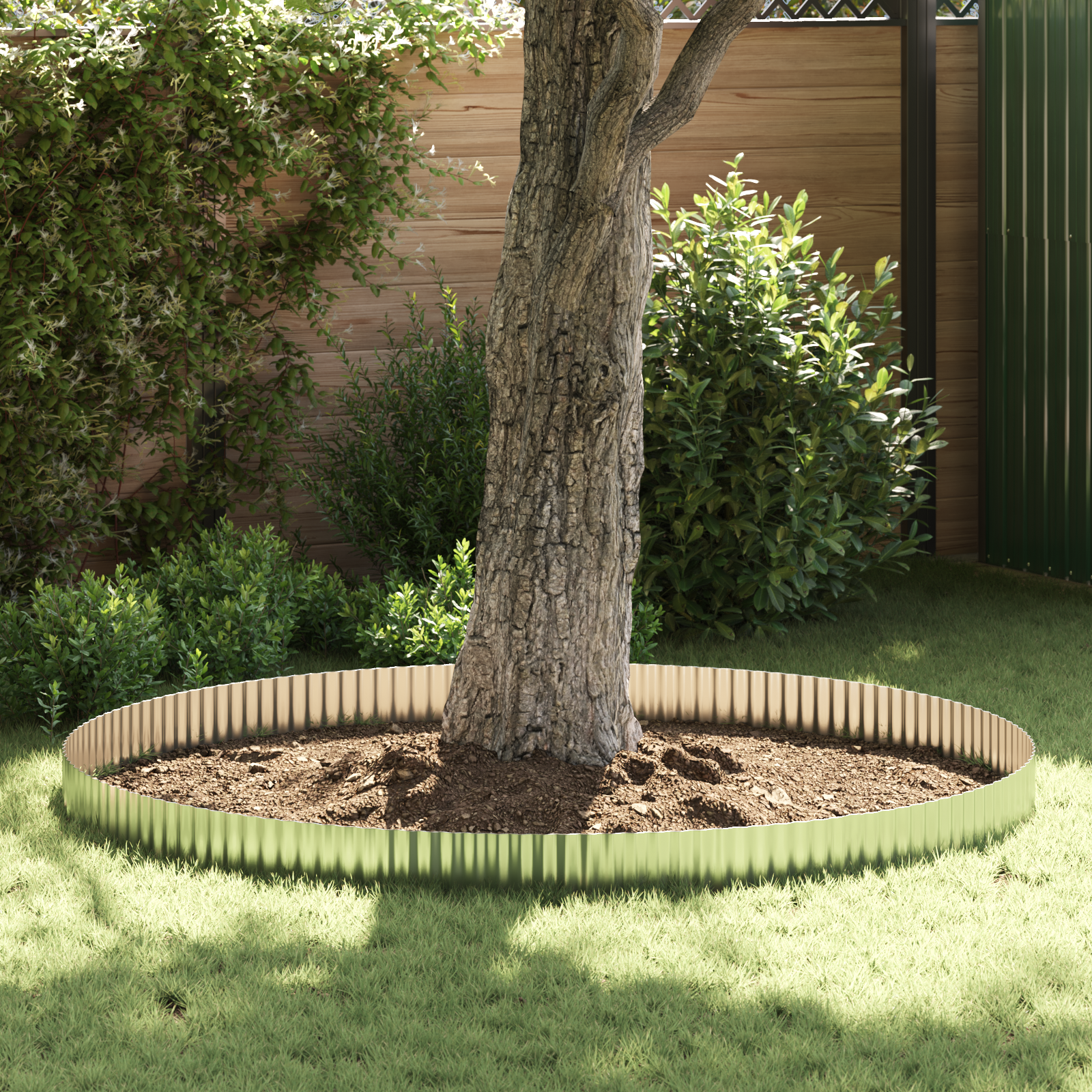 vidaXL Graskanten 20 cm x 10 m Flexibel Gegalvaniseerd Golfstaal