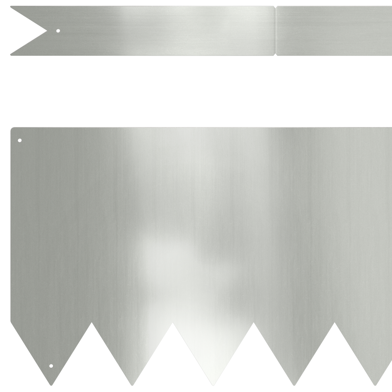 vidaXL Grasafscheidingen 10 stuks 100x0,5x20 cm Gealuminiseerd Staal
