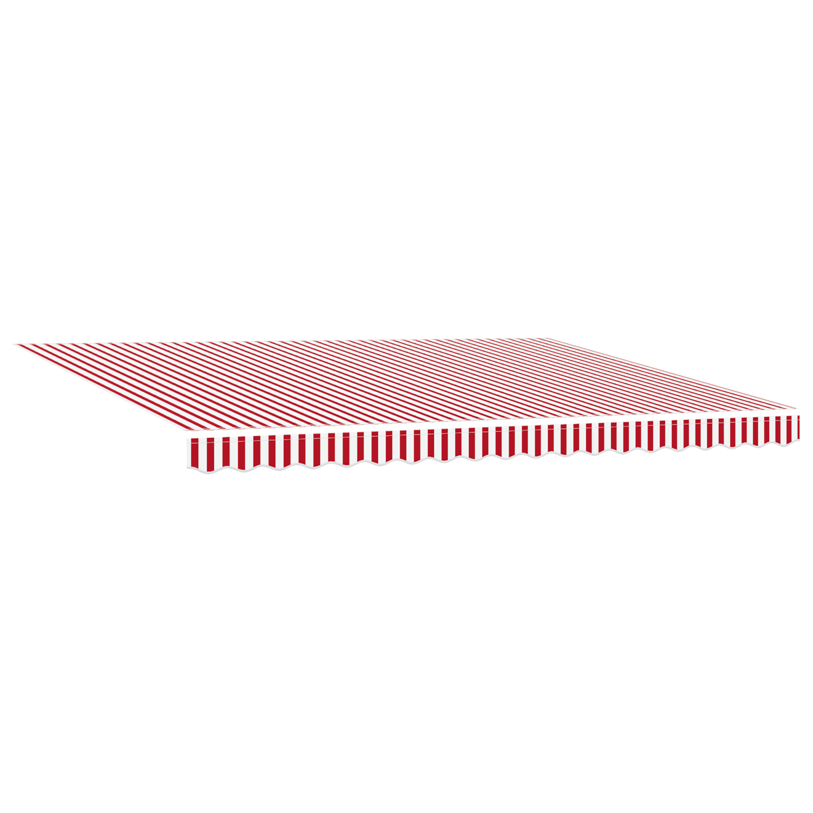 vidaXL Automatisch Intrekbaar Zonnescherm met LED Rood en Wit Streep 450x300 cm
