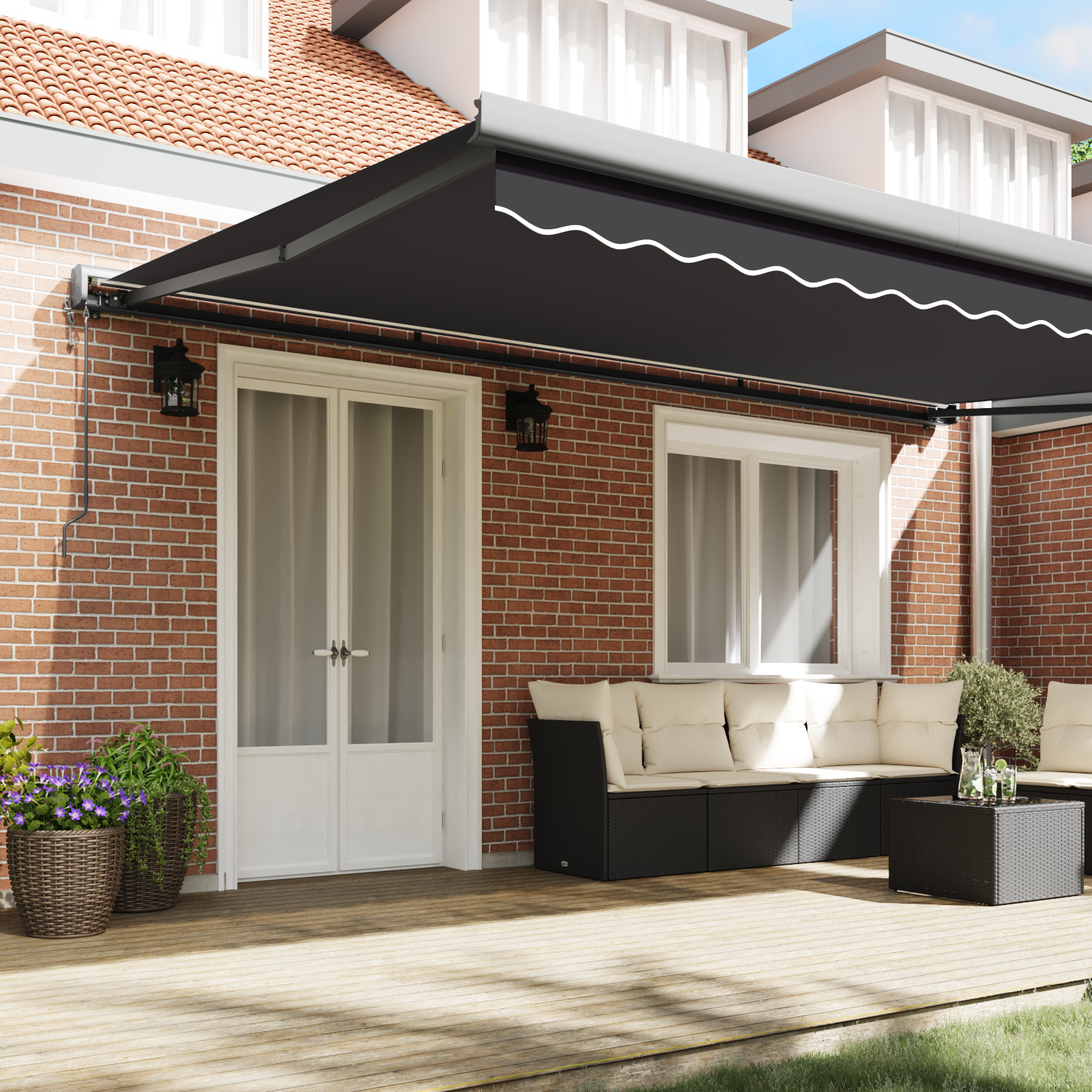 vidaXL Automatische Inklapbare Luifel Anthraciet 500x300 cm
