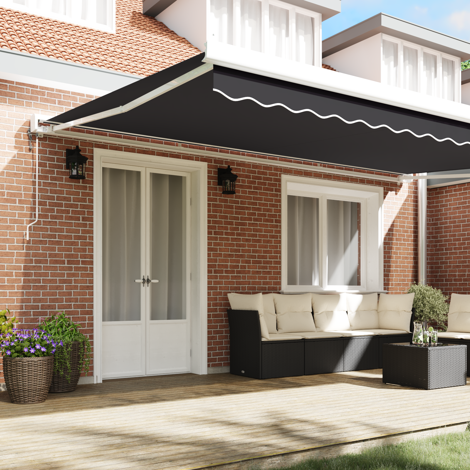 vidaXL Automatische Inklapbare Luifel Anthraciet 500x300 cm