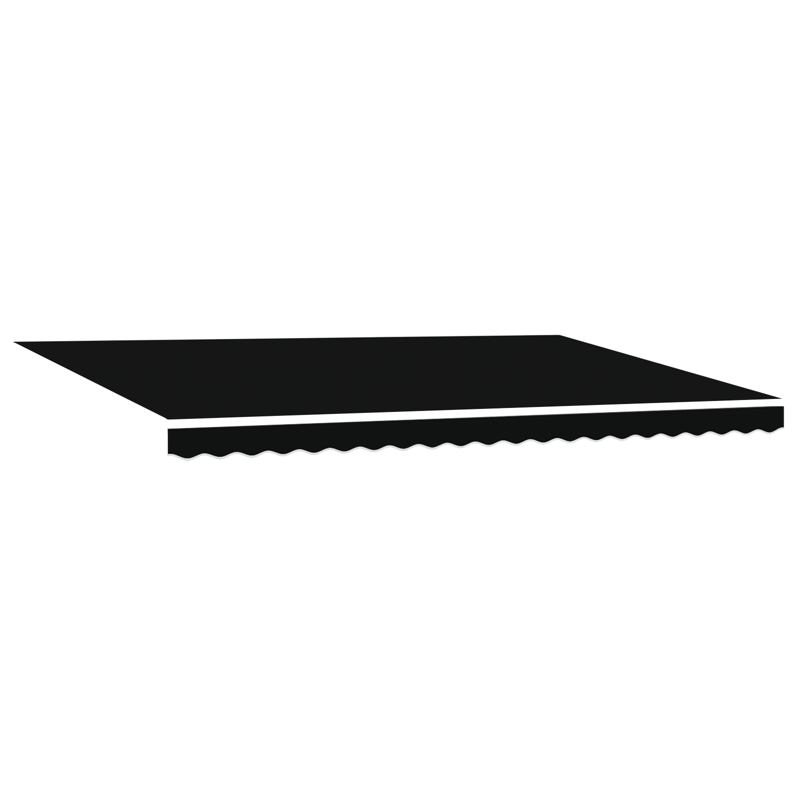 vidaXL automatische inklapbare luifel met LED zwart 500x350 cm