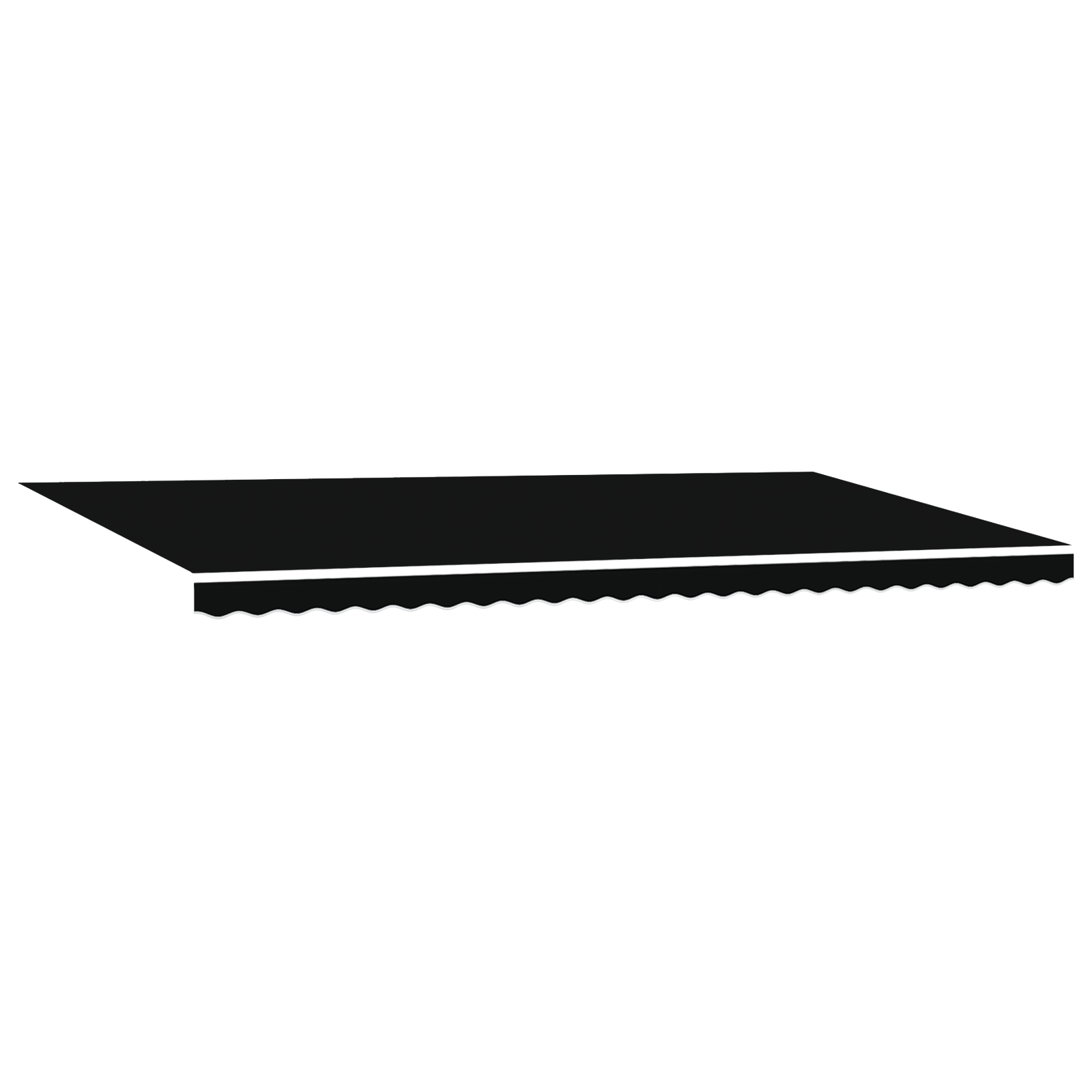 vidaXL Automatische Inklapbare Luifel met LED Zwart 600x300 cm