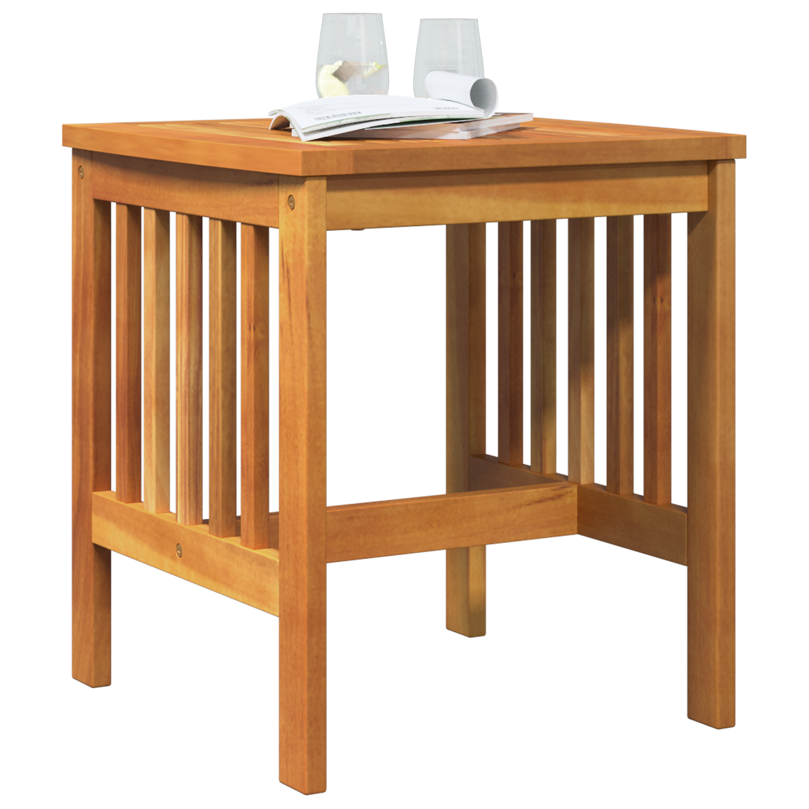 vidaXL Tuinbijzettafel 45x45x50 cm massief acaciahout bruin