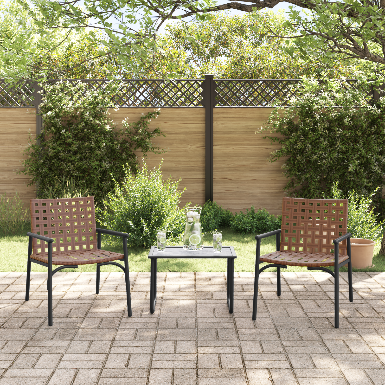 vidaXL Tuinstoelen 2 st 79x56x73,5 cm poly rattan zwart
