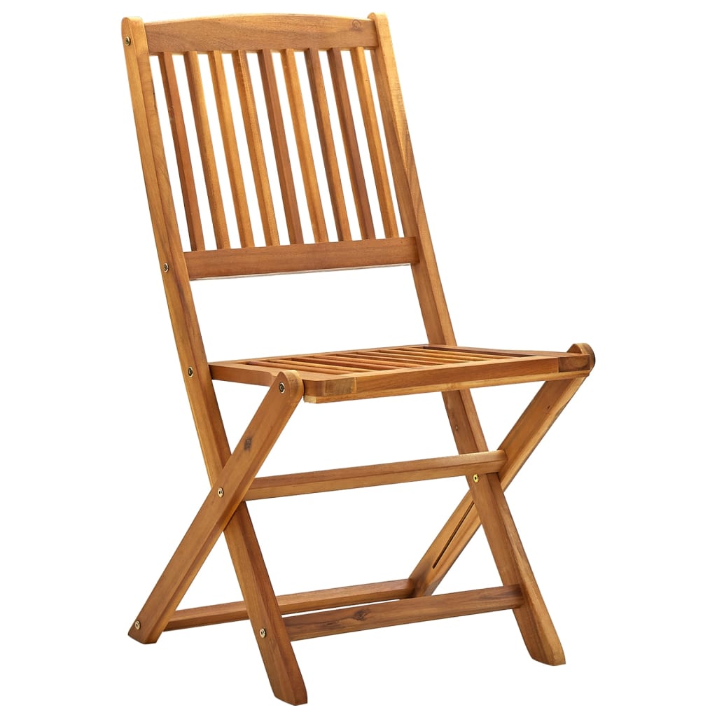 vidaXL Tuinstoelen inklapbaar 2 st massief acaciahout