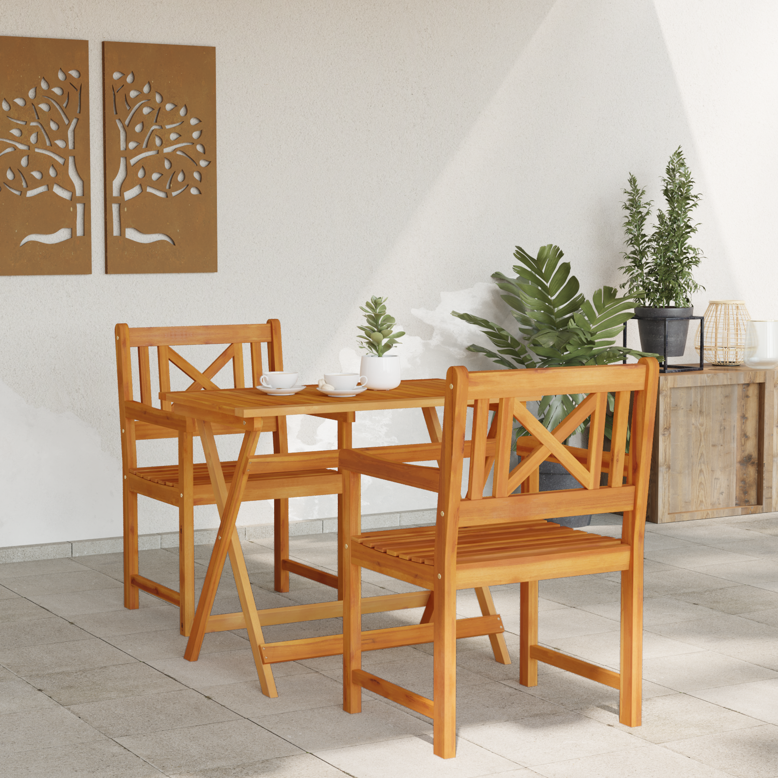 vidaXL Tuinstoelen 2 stuks 56x56x90 cm Massief Hout Acacia
