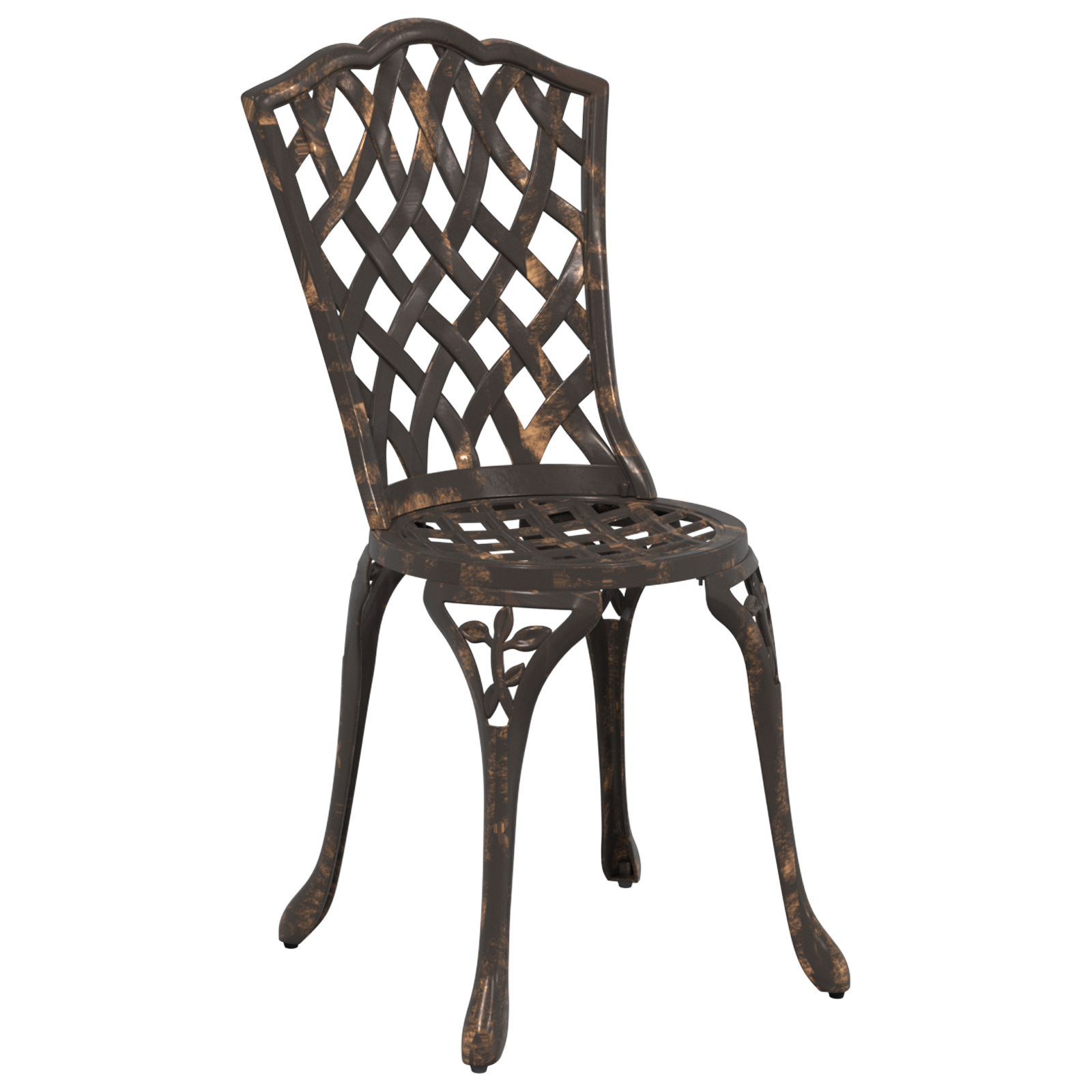 vidaXL Tuinstoelen 2 st gietaluminium bronskleurig