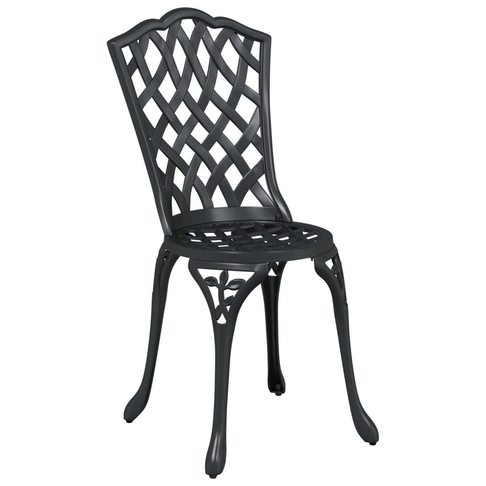 vidaXL Tuinstoelen 2 st gietaluminium zwart