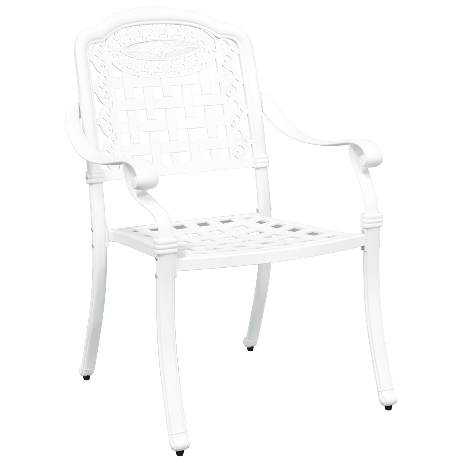 vidaXL Tuinstoelen 2 st gietaluminium wit
