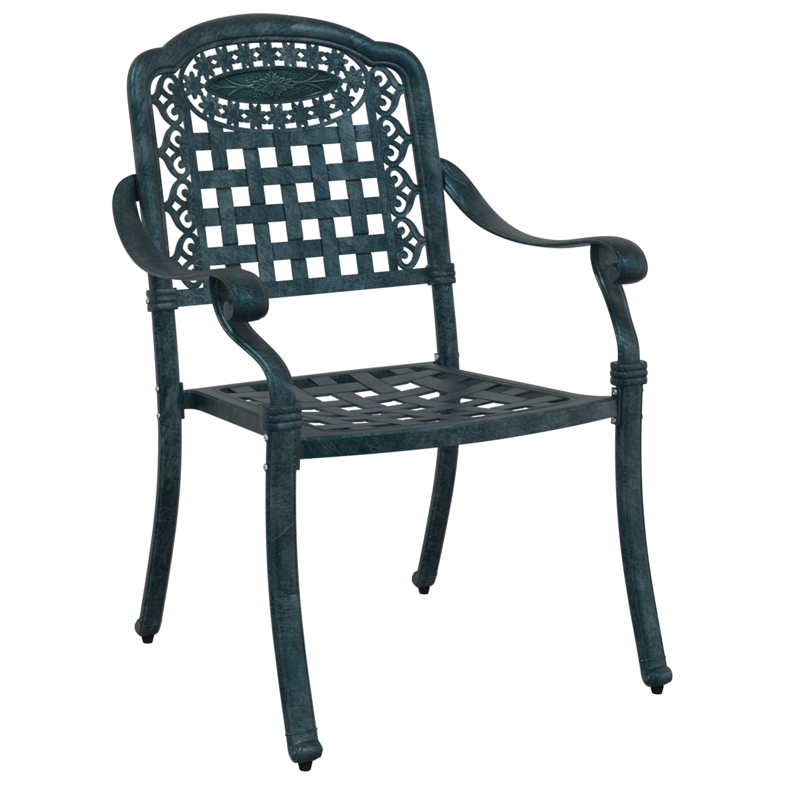 vidaXL Tuinstoelen 2 st gietaluminium groen