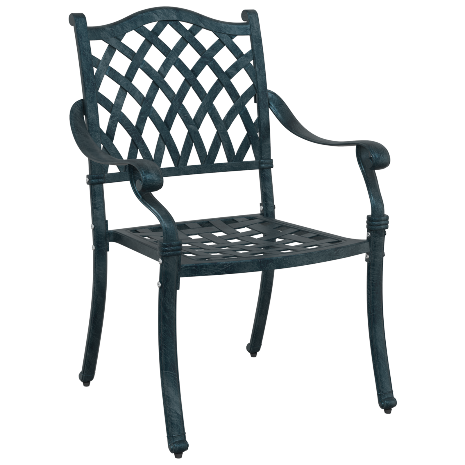 vidaXL Tuinstoelen 2 st gietaluminium groen