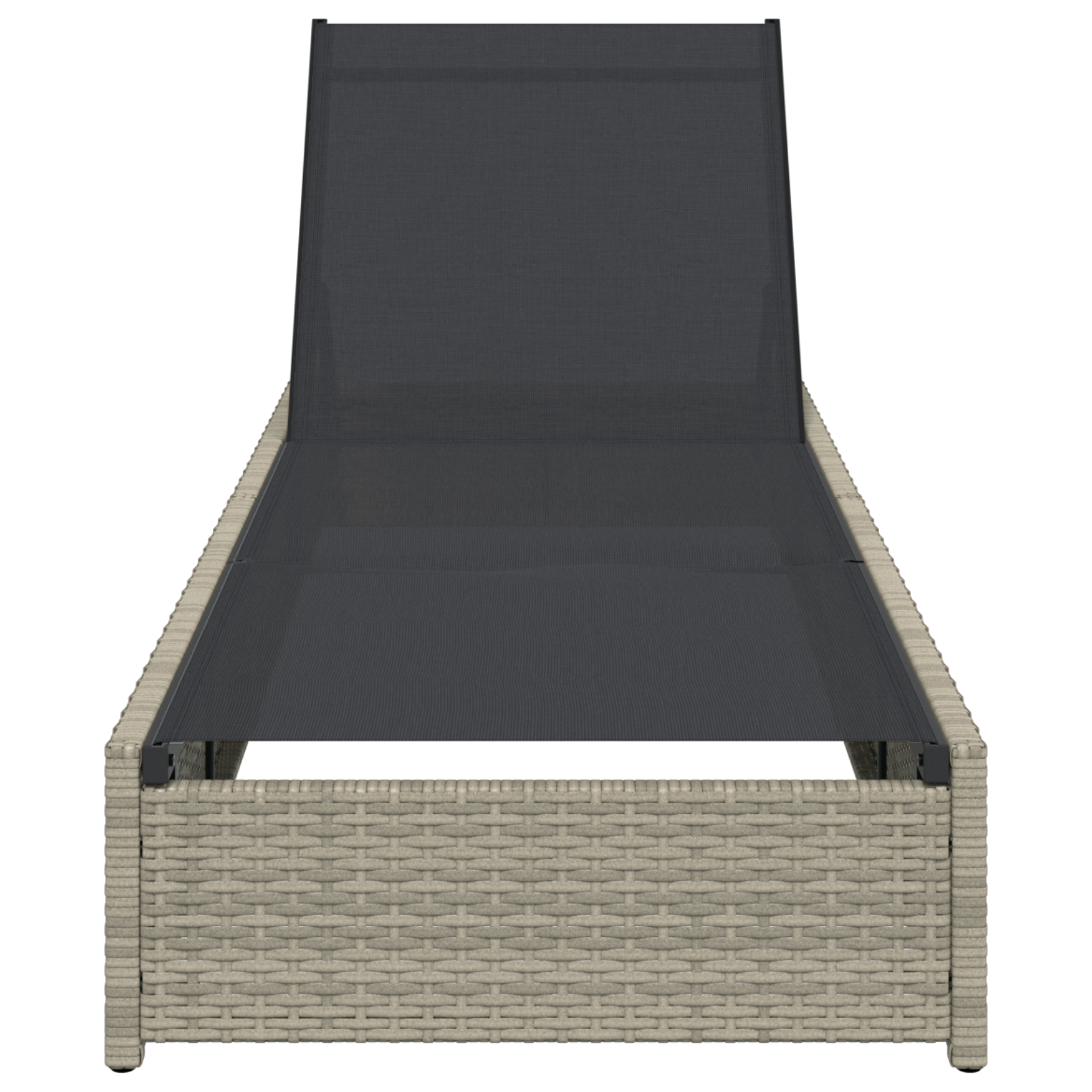 vidaXL Ligbed 60x200x27 cm poly rattan beige