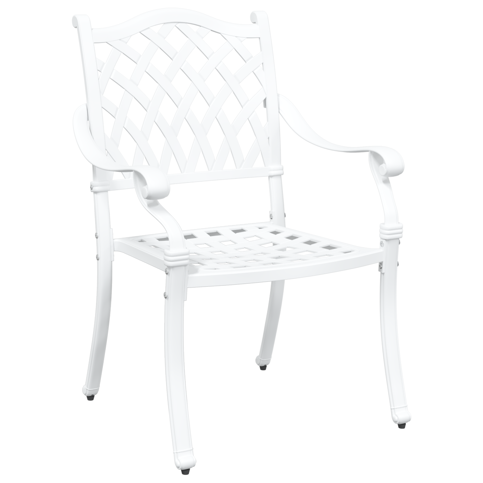 vidaXL Tuinstoelen 2 st gietaluminium wit