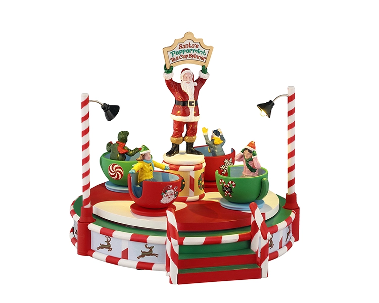 Lemax Santas peppermint teacup spinner