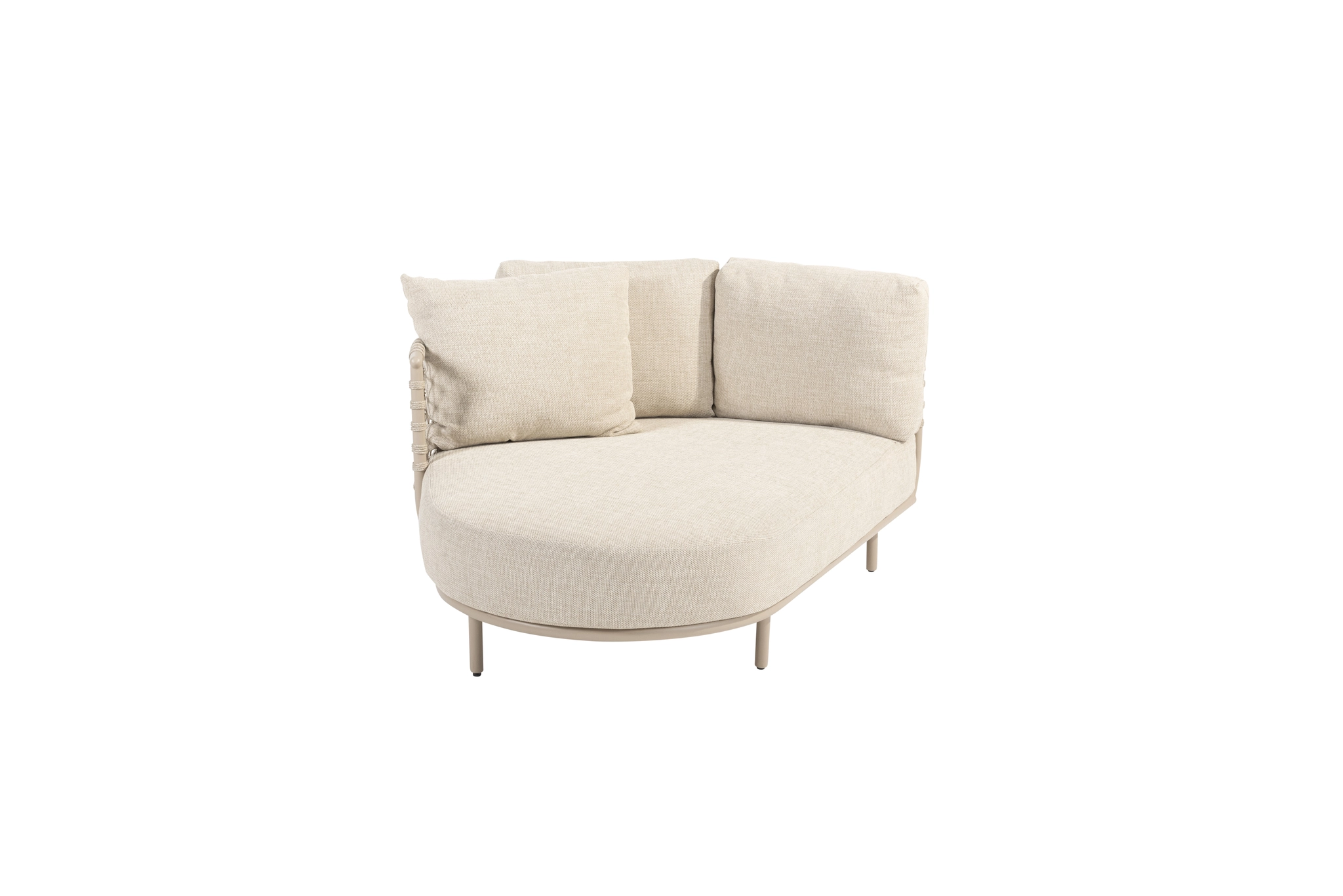 4 Seasons Outdoor Loungebank Sardinia Chaise Latte Gedeelte Rechts Deel Kussens 4SO Bank Buiten Tuin 