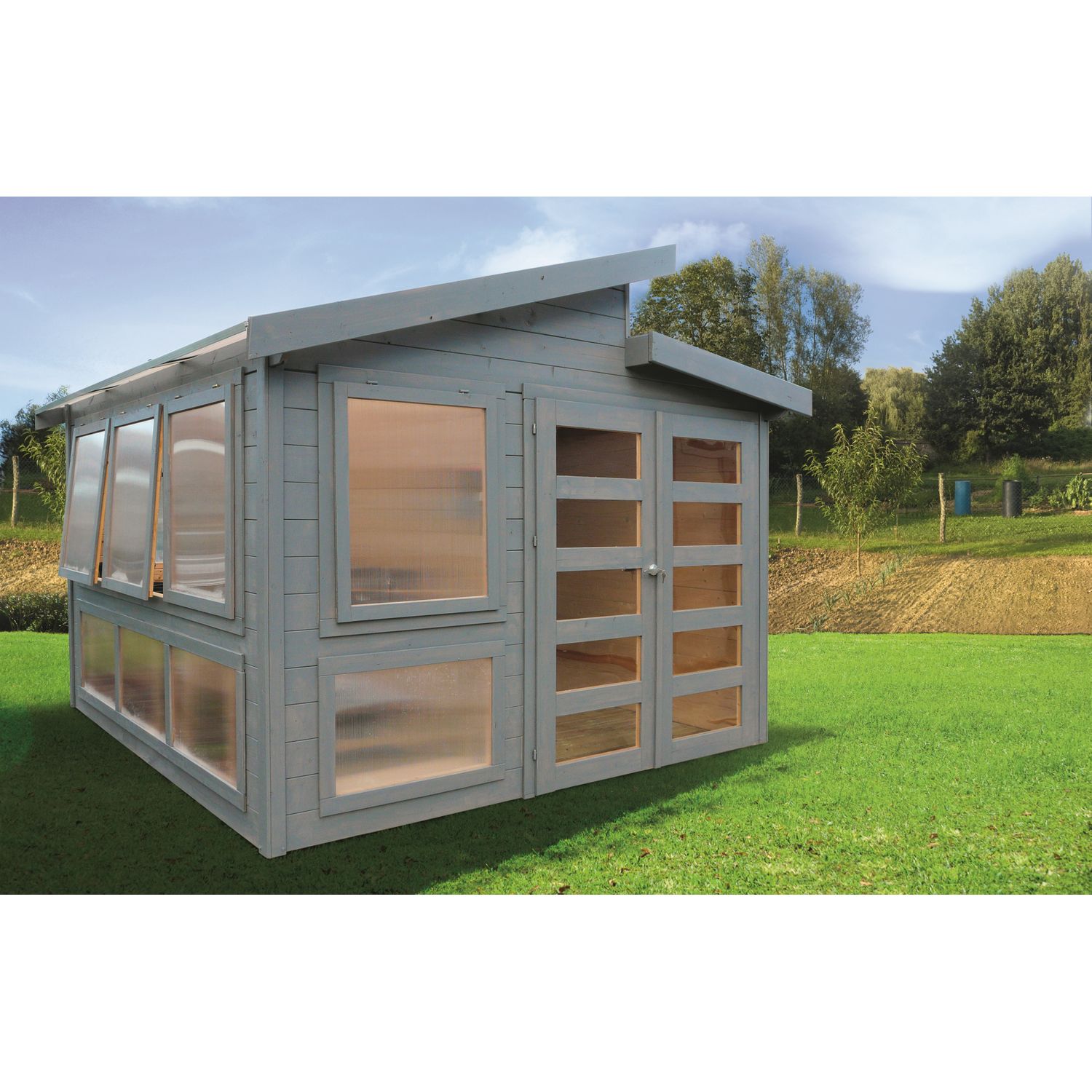 Solid Tuinhuis Merano Hout 298x298cm