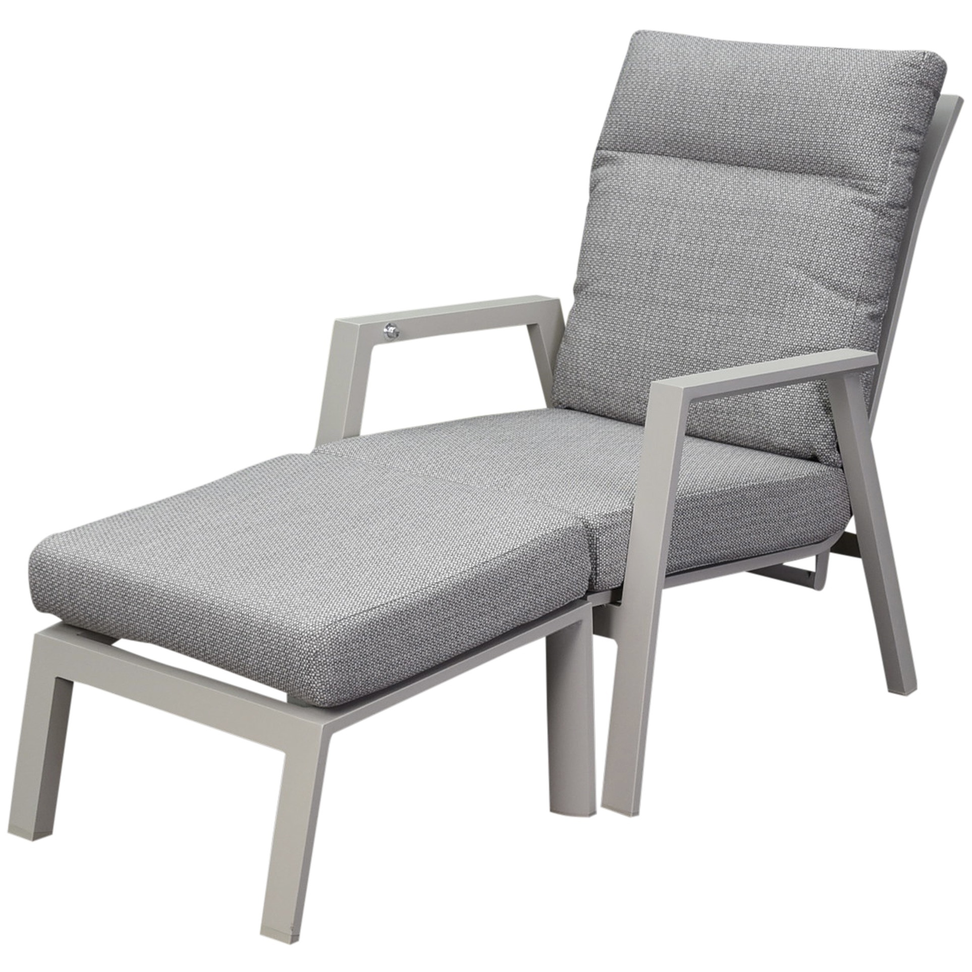 AVH-Collectie Barolo lounge balkonset 2 delig verstelbaar latte creme aluminium