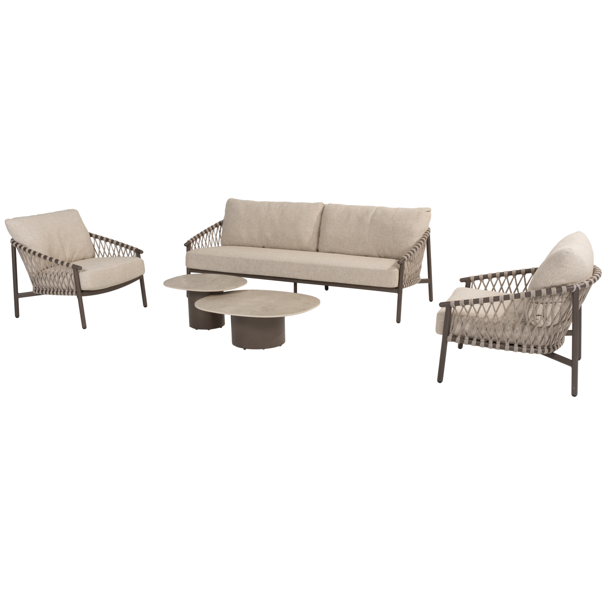 4 Seasons Outdoor Allora stoel bank loungeset 5 delig terre 