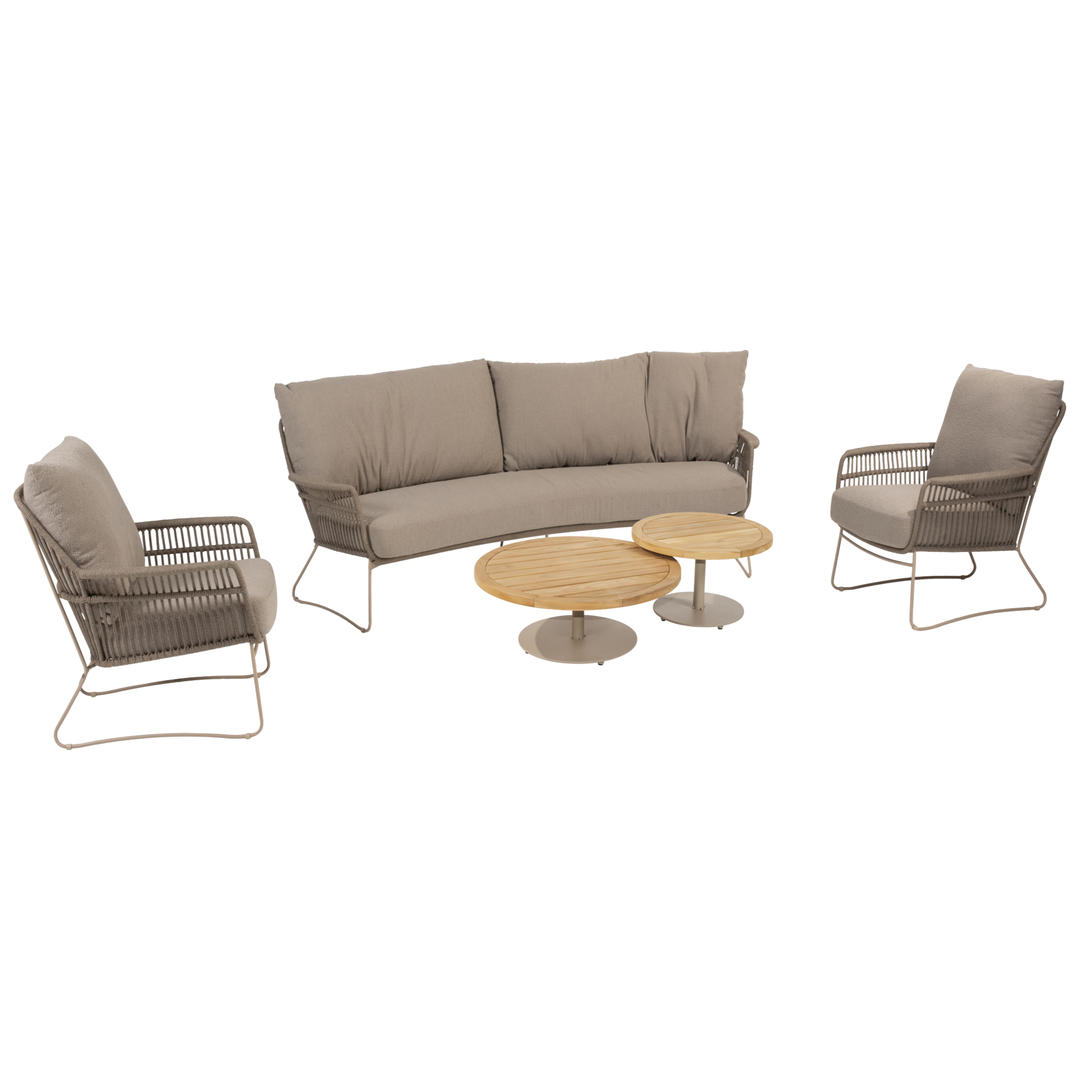 4 Seasons Outdoor Volta Botanic loungeset 5 delig teak latte 