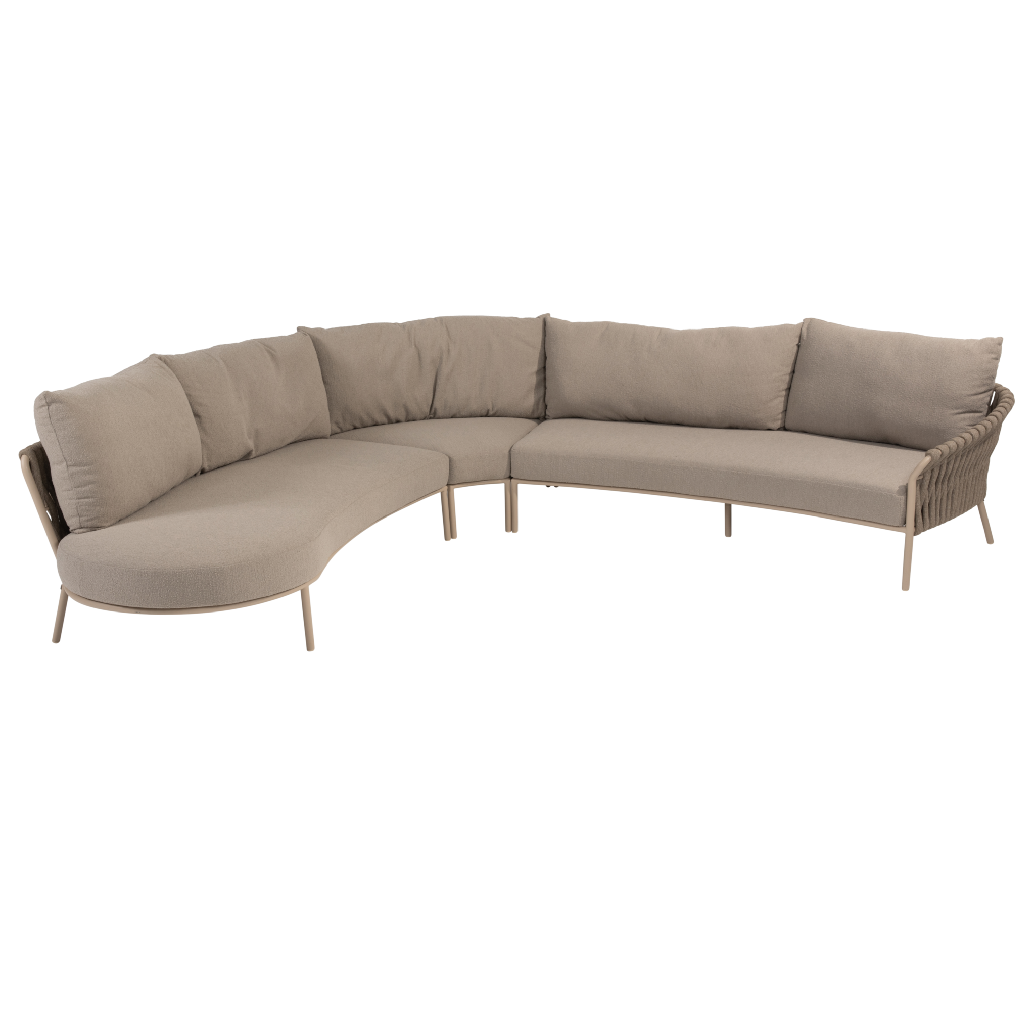 4 Seasons Outdoor Comino organishe hoek loungeset 3 delig latte 
