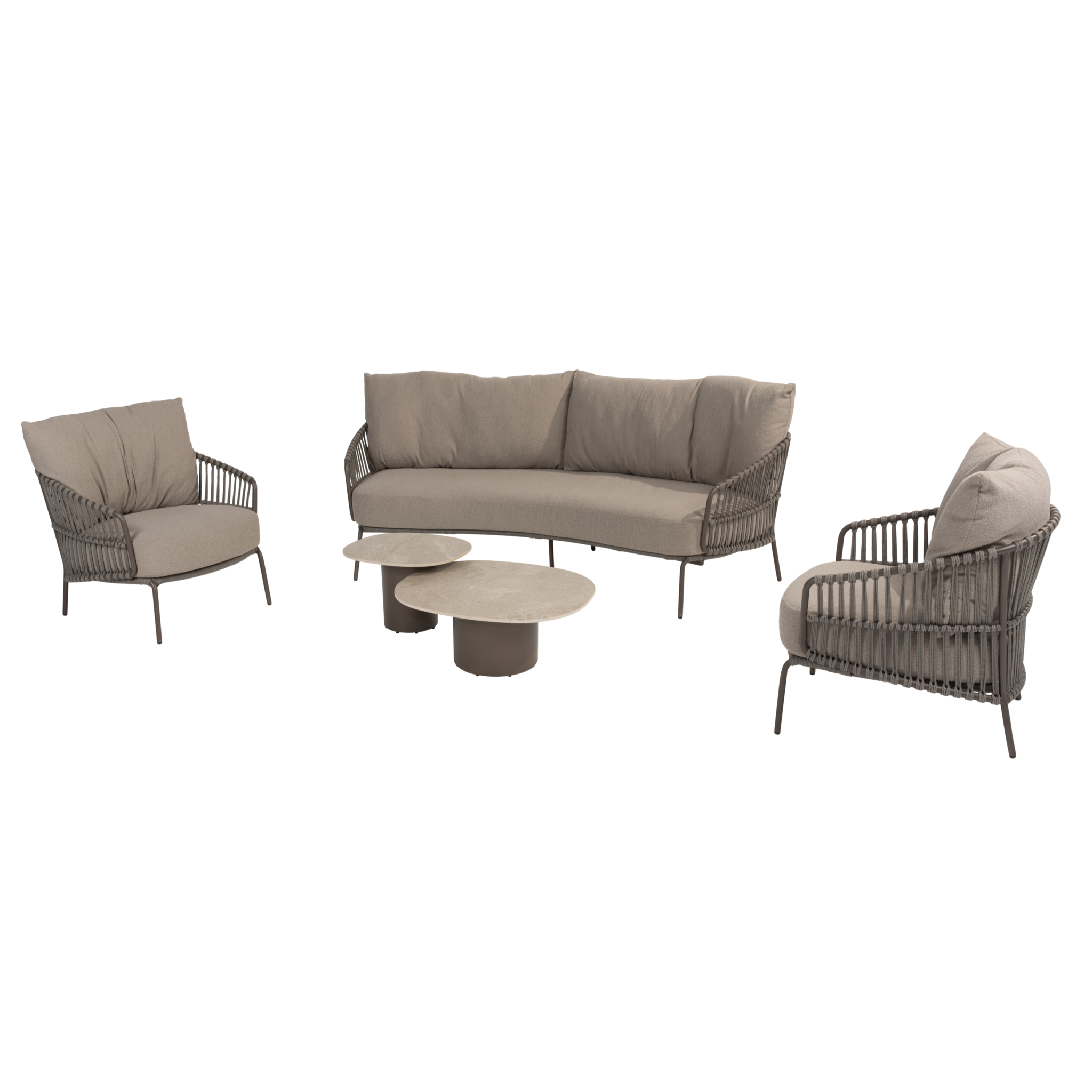 4 Seasons Outdoor Capalbio stoel bank loungeset 5 delig keramiek terre 
