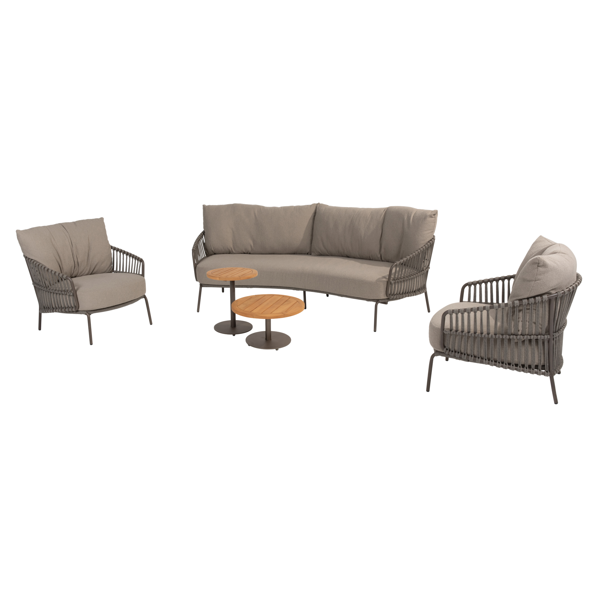 4 Seasons Outdoor Volta Capalbio stoel bank loungeset 5 delig teak terre 