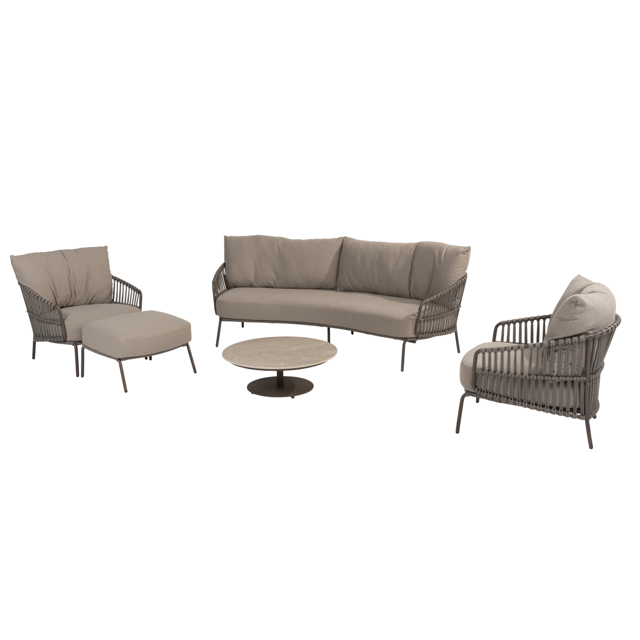 4 Seasons Outdoor Boaz Capalbio stoel bank loungeset 5 delig keramiek terre 