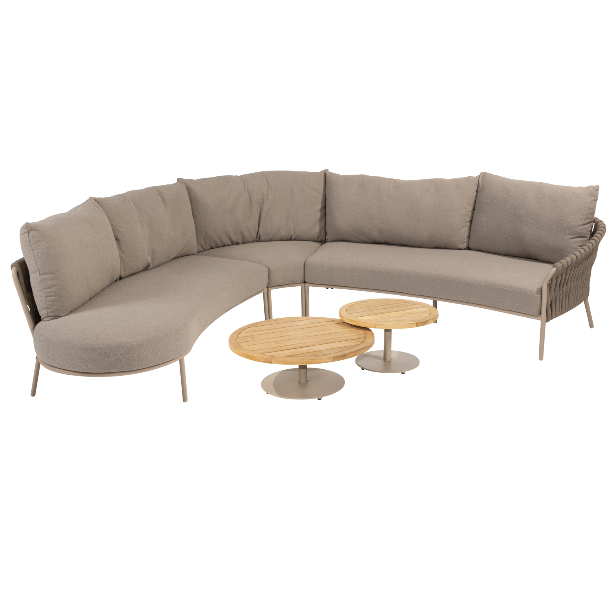 4 Seasons Outdoor Comino organishe hoek loungeset 5 delig latte 