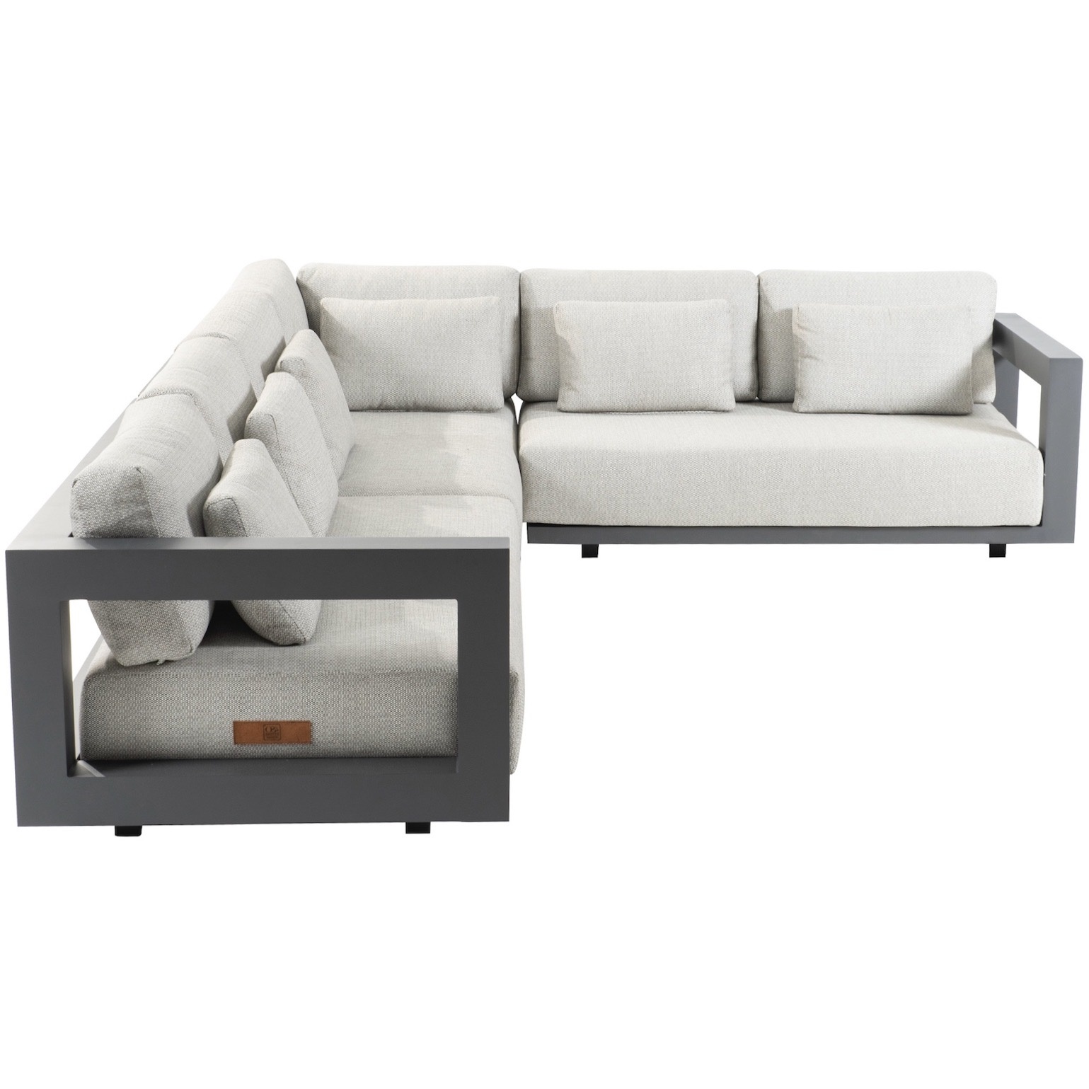 4 Seasons Outdoor Metropolitan hoek loungeset 3 delig rechts antraciet aluminium 