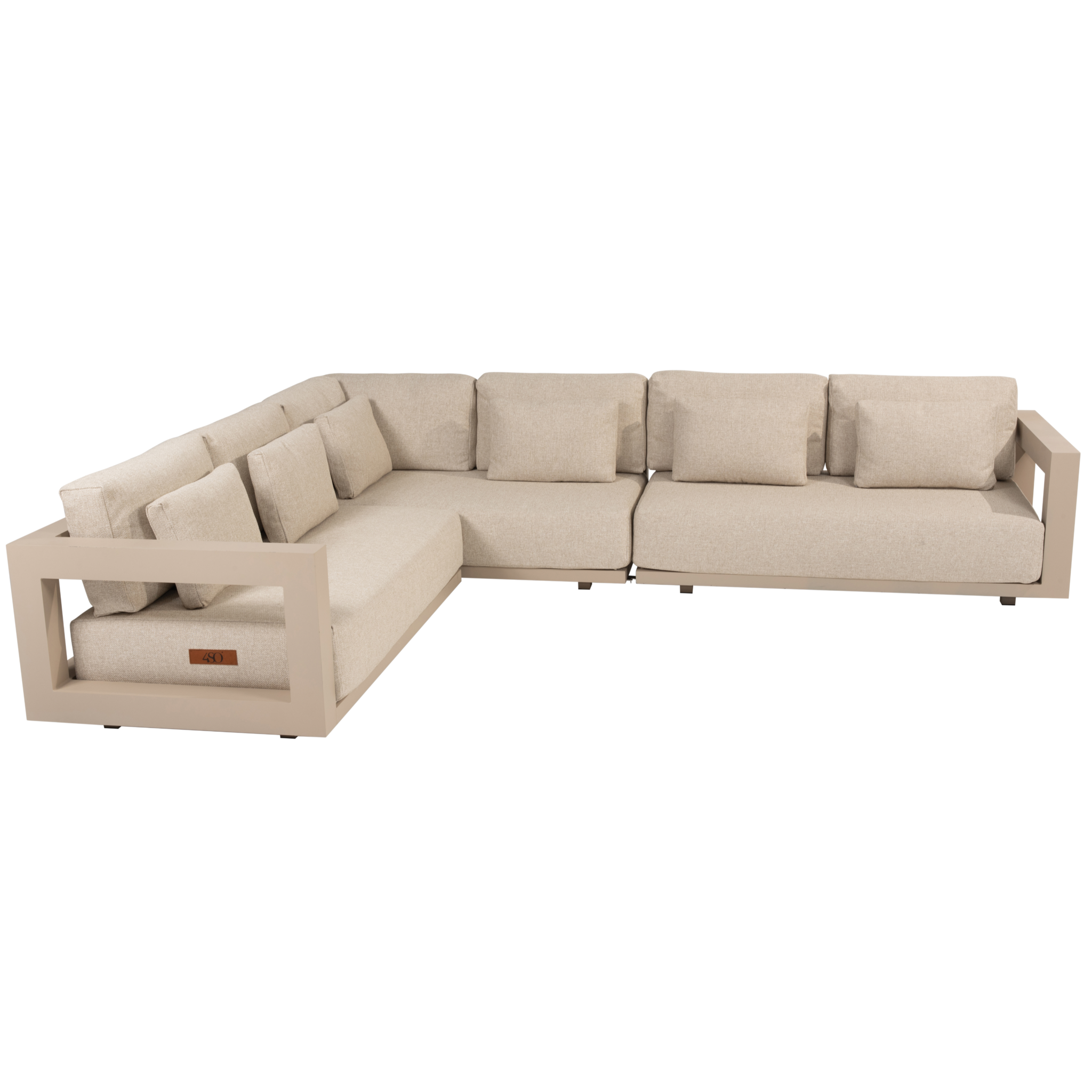 4 Seasons Outdoor Metropolitan modulaire hoek loungeset links 3 delig latte 