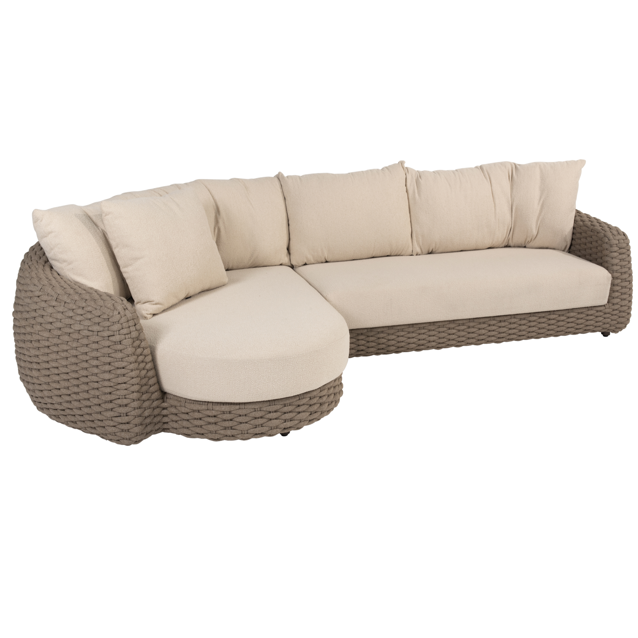 4 Seasons Outdoor Showroommodel Maxime chaise longue loungeset 2 delig rope terre 