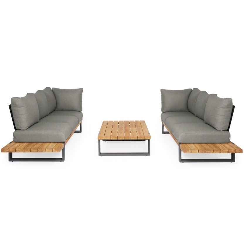 SUNS Nardo sofa loungeset 3 delig light anthracite mixed weave / matt royal grey 