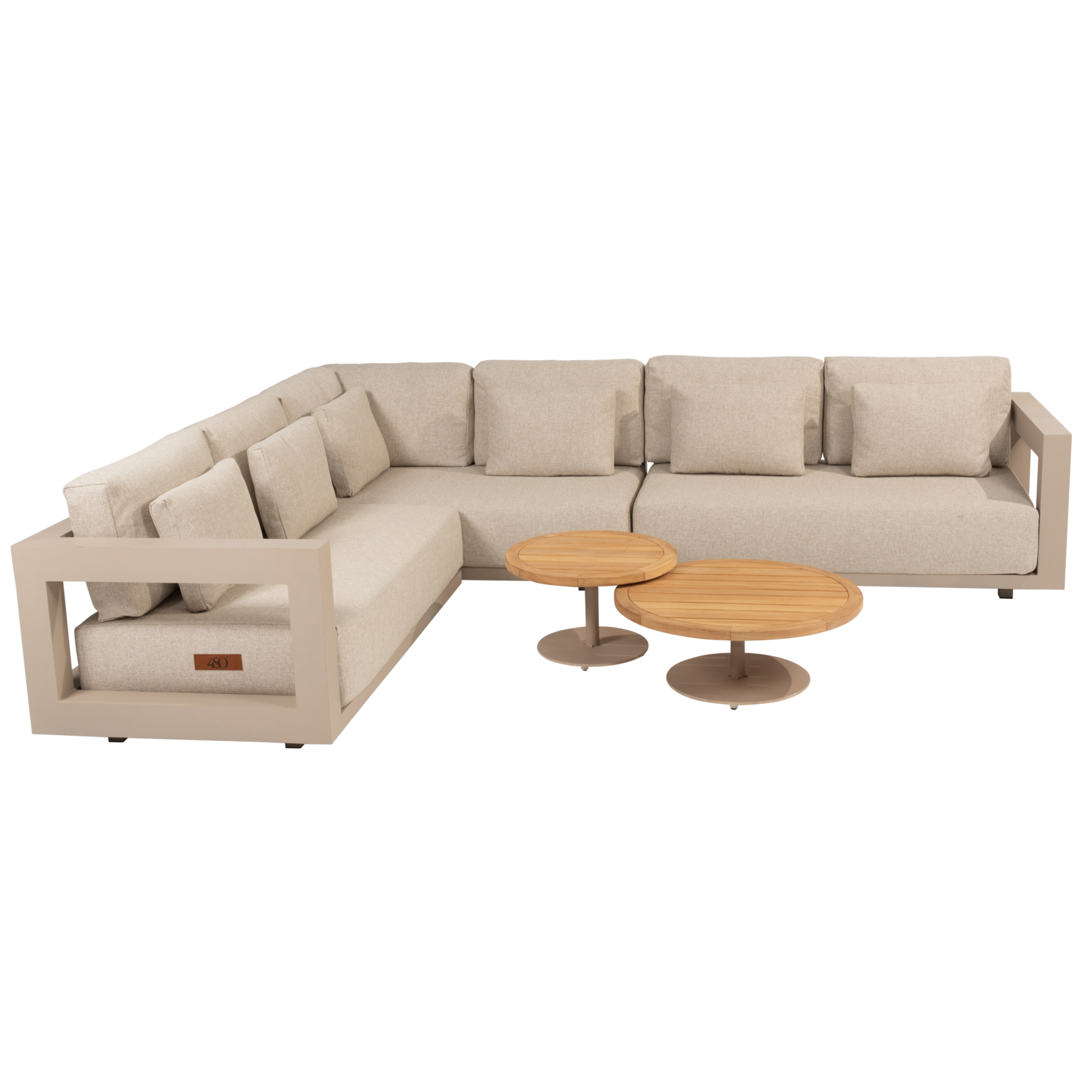 4 Seasons Outdoor Volta Metropolitan hoek loungeset 5 delig teak latte 