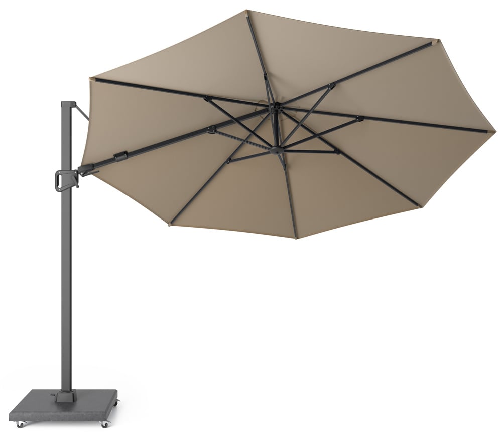 Platinum Bermuda zweefparasol 350 cm  rond taupe