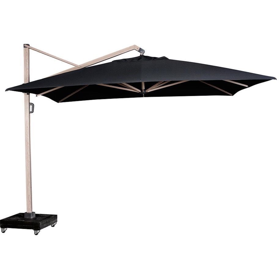 Platinum Icon zweefparasol 400x300 cm oak mast faded black