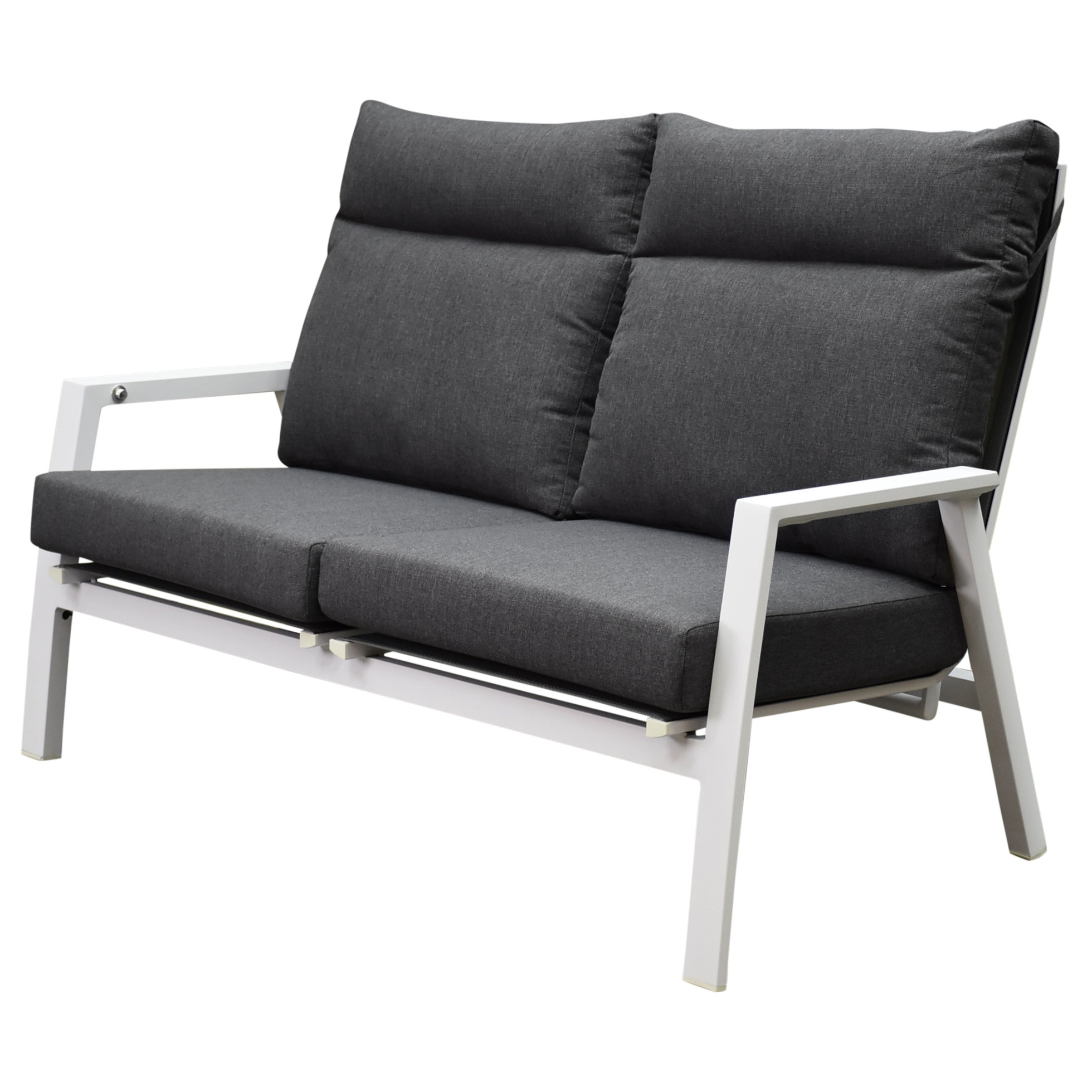 AVH-Collectie Vegas 2-zitsbank verstelbaar aluminium wit