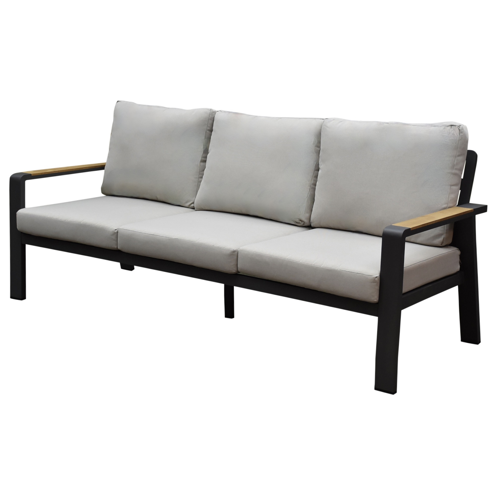 AVH-Collectie Lola 3-zitsbank aluminium antraciet