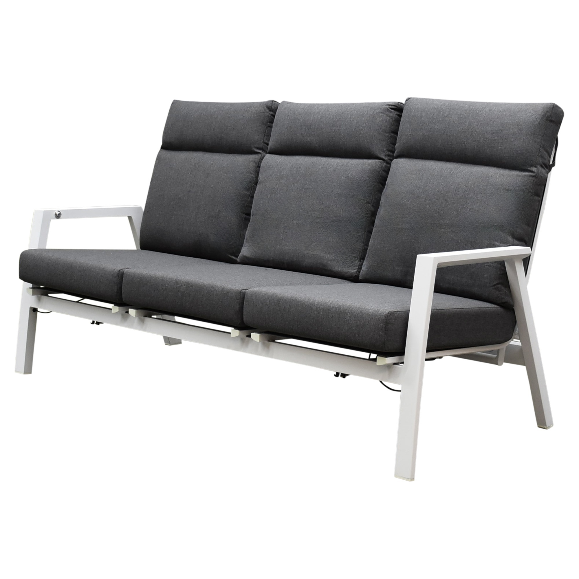 AVH-Collectie Vegas 3-zitsbank verstelbaar aluminium wit